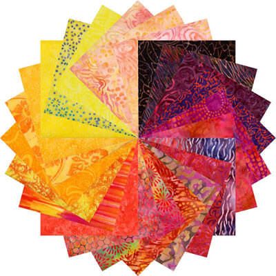 Batik Fabric Sizzle 5' Charm Pack