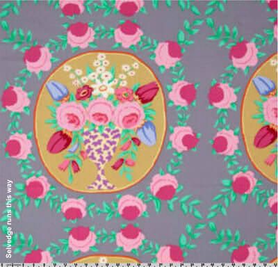 Kaffe Fassett Fabric Cameo Panel Grey