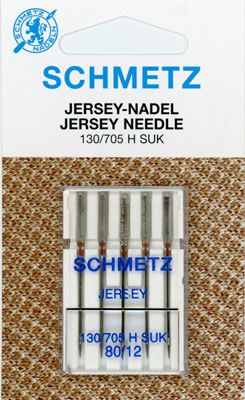 Schmetz Jersey/Ball Point Sewing Machine Needles Size 80/12