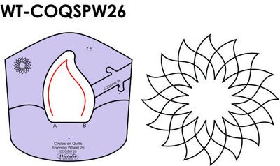 Westalee Ruler Circles on Quilts: Spinning Wheels 26 7 1/2'