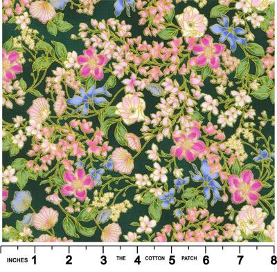 Aurelia Fabric: Packed Floral Forest (per 1/4 metre)