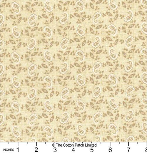 Radiance fabric, Small Paisley, Tan