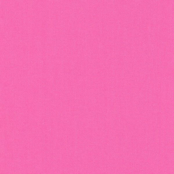 Kona Sassy Pink Cotton Solid Patchwork Fabric: (per 1/4 metre)