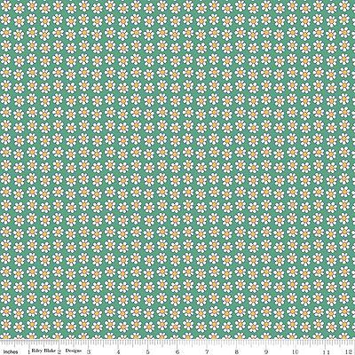 Liberty Carnaby Collection Fabric: Daisy Dot Green (per 1/4 metre)