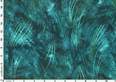 Beautiful Backing: Go With the Flow in Dark Teal (per 1/4 metre)