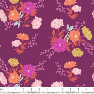 Wandering Fabric Blossom Mulberry (per 1/4 metre)