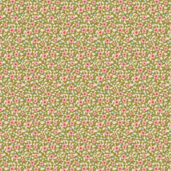 Tilda fabric: Creating Memories Spring Brie Green