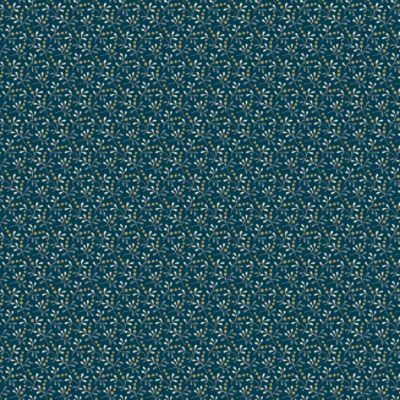 Cocoa Blue fabric: Greenberries Indigo (per 1/4 metre)