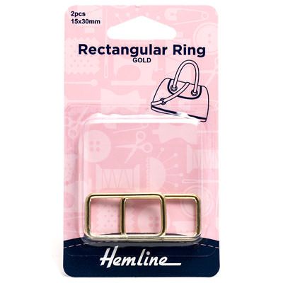 Rectangular Bag Strap Ring Gold