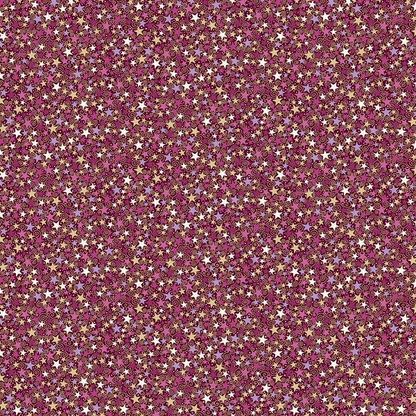 Luna Fabric: Star, Red