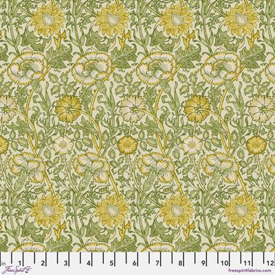 William Morris Emery Walker Fabric: Mini Pink & Rose Sunflower