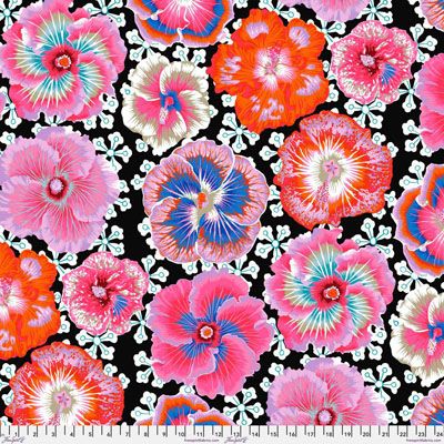 Philip Jacobs Fabric: Floating Hibiscus Contrast (per 1/4 metre)