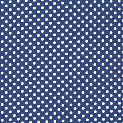 Colour Basic Polka Dots: Medium Spots Denim (per 1/4 metre)