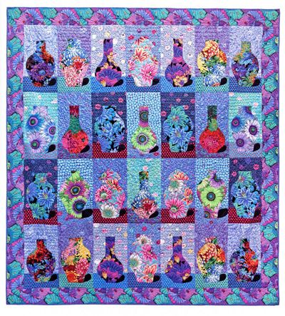 Flowery Vases Quilt kit