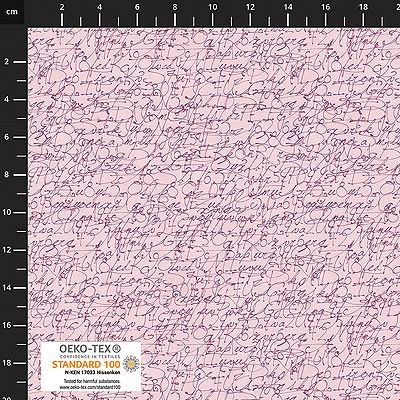 Quilters Coordinates fabric: Signatures Pale Pink (per 1/4 metre)