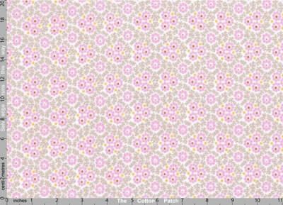 Free Spirit Designer Florals: Petite Fleur Rosewood (per 1/4 metre)