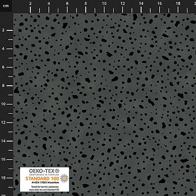 Quilters Coordinates fabric: Drops Dark Grey (per 1/4 metre)