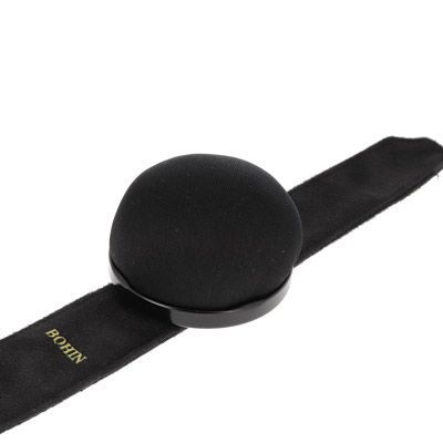 Bohin Pincushion Black With Slap Bracelet