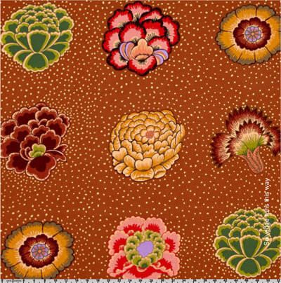 Kaffe Fassett Fabric Corsage Brown (40cm Panel)