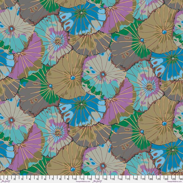 Kaffe Fassett Fabric Lotus Leaf Grey (per 1/4 metre)