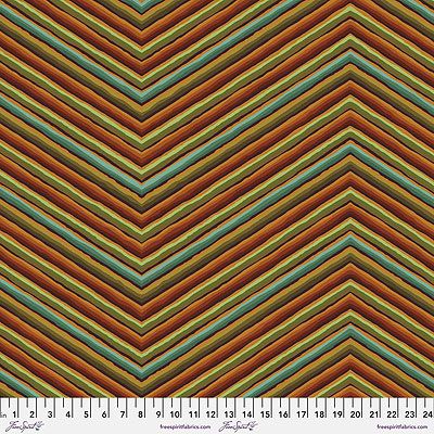 Kaffe Fassett Chevron Stripe Fabric Ochre (per 1/4 metre)