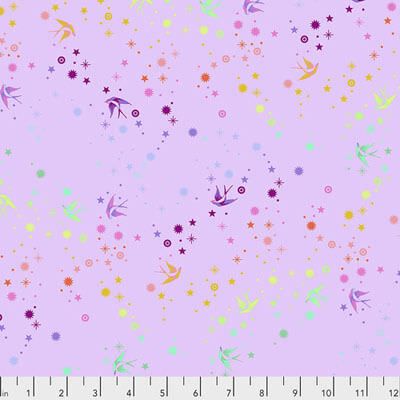 Tula Pink True Colours Fabric: Fairy Dust Lavender (per 1/4 metre)