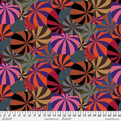 Kaffe Fassett Beach Balls Fabric Maroon (per 1/4 metre)