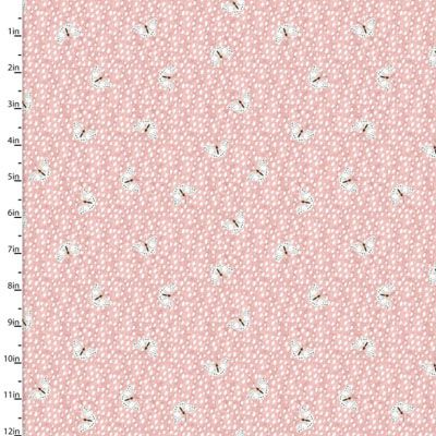 Baby in Bloom fabric: Fluttering Fawn Flannel