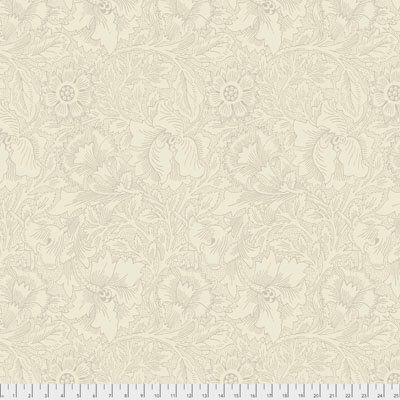 William Morris Standen in Plum: Poppy Cream (per 1/4 metre)