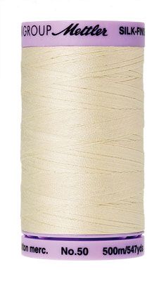 Mettler 50 Cotton Thread 500m 3612 Antique White