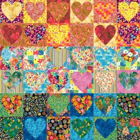 Freshly Faded Hearts Quilt Kit