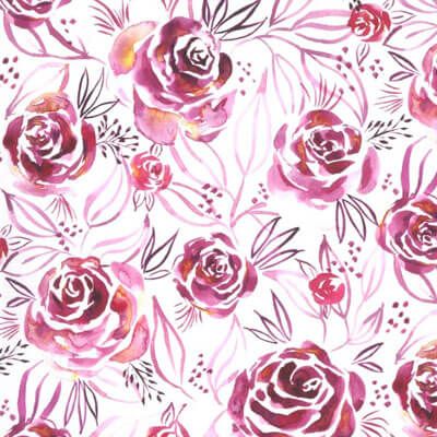 Moody Bloom Fabric: Rosette Magenta (per 1/4 metre)