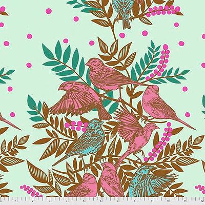 Bright Eyes Fabric: Visitation Seafoam (per 1/4 metre)