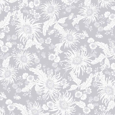 Traditional Quilt Back:Bloom Grey (per 1/4 metre)