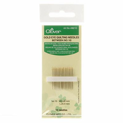 Clover Gold Eye Quilting Needles Size 10