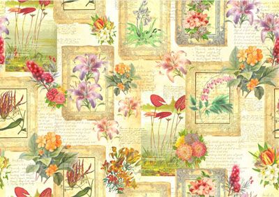 Herbarium Fabric: Flowers