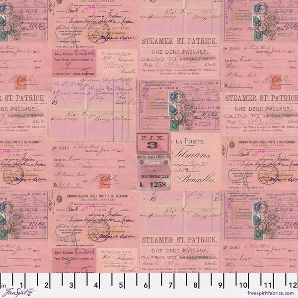 Eclectic Elements Palette fabrics, Pink Ephemera