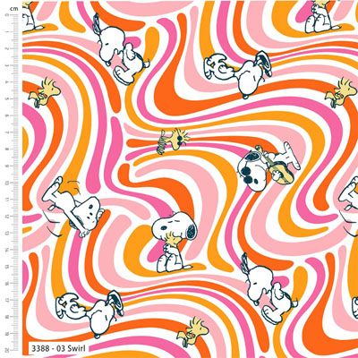 Snoopy Groovin' fabric: Tunes