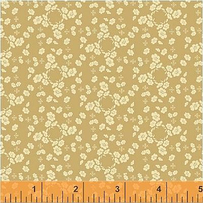 French Armoire fabric: Flower Pillow Cafe au Lait (per 1/4 metre)