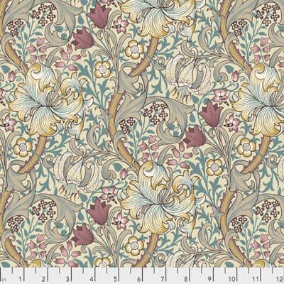 William Morris Standen in Plum: Golden Lily Dusk (per 1/4 metre)