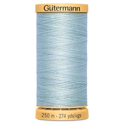 Gutermann Natural Cotton 50 Weight Thread 250m Sky Blue 6617