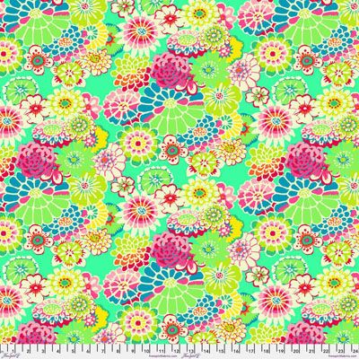 Kaffe Fassett Asian Circle Green (per 1/4 metre)