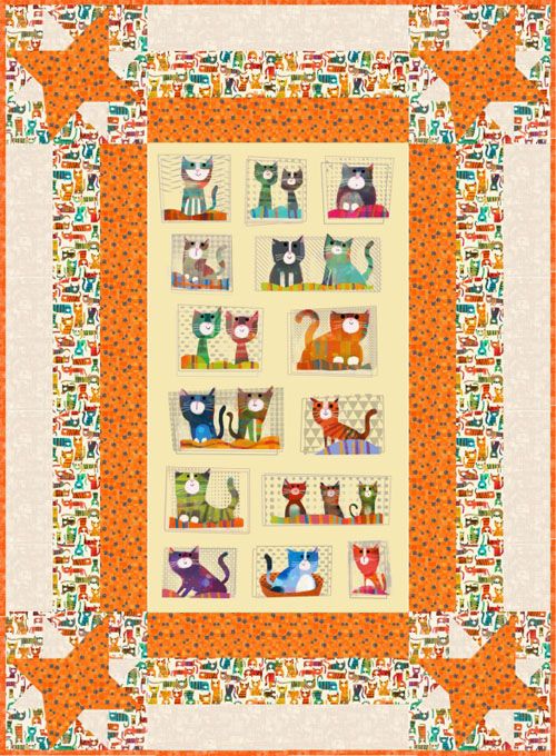 Fur-Ever Friends, Cats Quilt Kit PreOrder