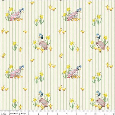 Peter Rabbit and Friends fabric: Cloud Duck Stripe