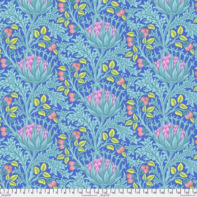 Kaffe Fassett x Morris & Co Fabric: Artichoke Blue