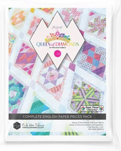 Paper Pieces Queen of Diamonds Quilt Pattern and Piece Pack