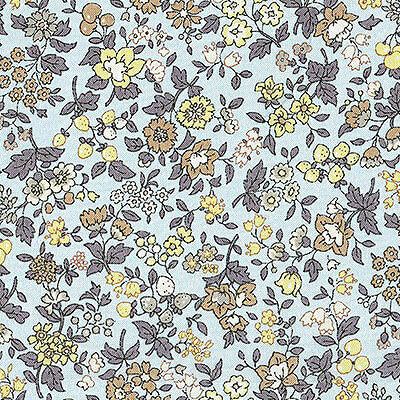 Lecien Florals: Small Packed Florals Sky (per 1/4 metre)