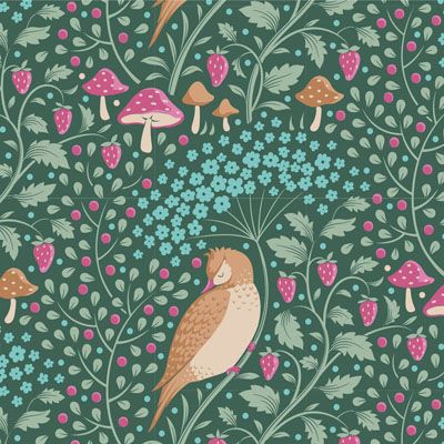 Tilda Hibernation fabric: Sleepybird Lafayette (per 1/4 metre)