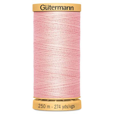 Gutermann Natural Cotton 50 Weight Thread 250m 2538 Baby Pink