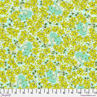 Tula Pink Besties Fabric: Chubby Cheeks, Clover